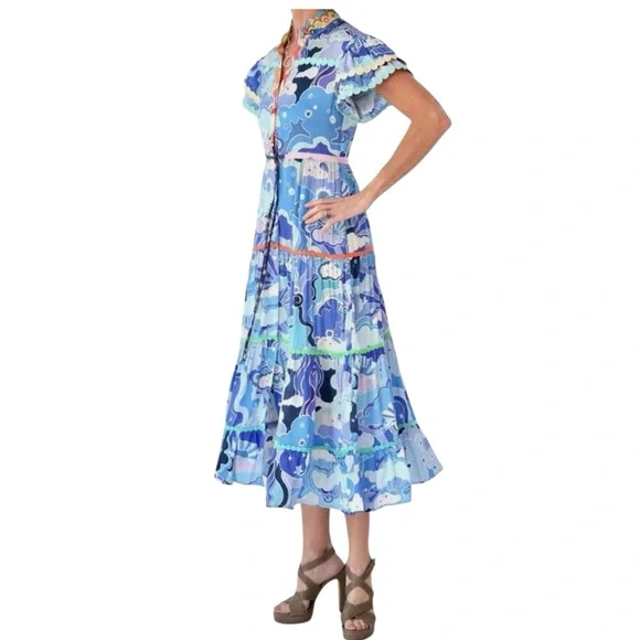 celia b blue dress Celia B Blueberry Wave Dress – Luxe Leopard main image 1